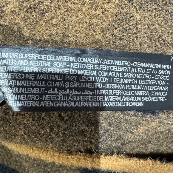 Zara Knit Buffalo Check Trench Sweater Jacket Brown Black Size Small - Picture 12 of 14